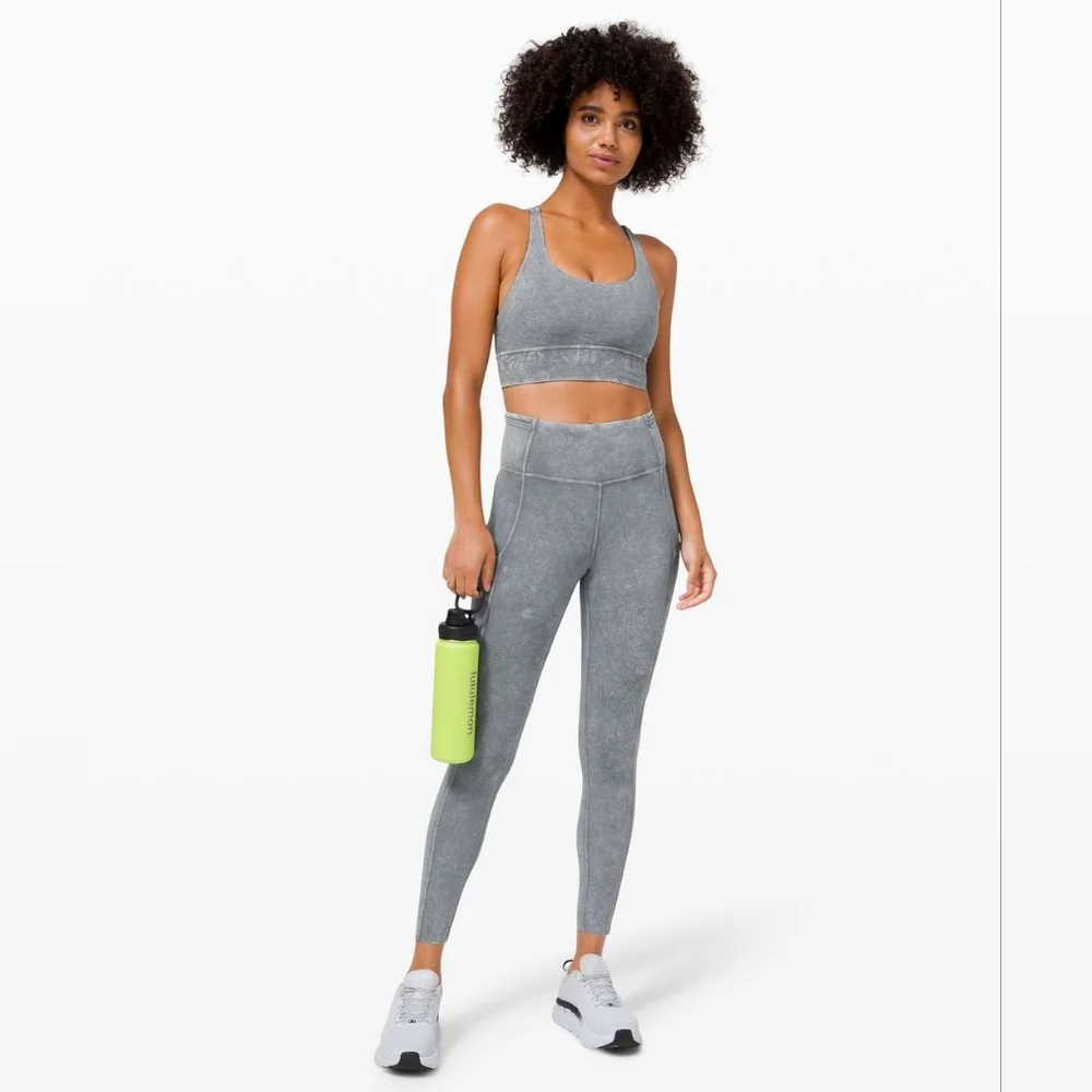 Lululemon Fast and Free 25" *Ice Dye In Ice Wash Asphalt Grey 2 - Picture 7 of 16